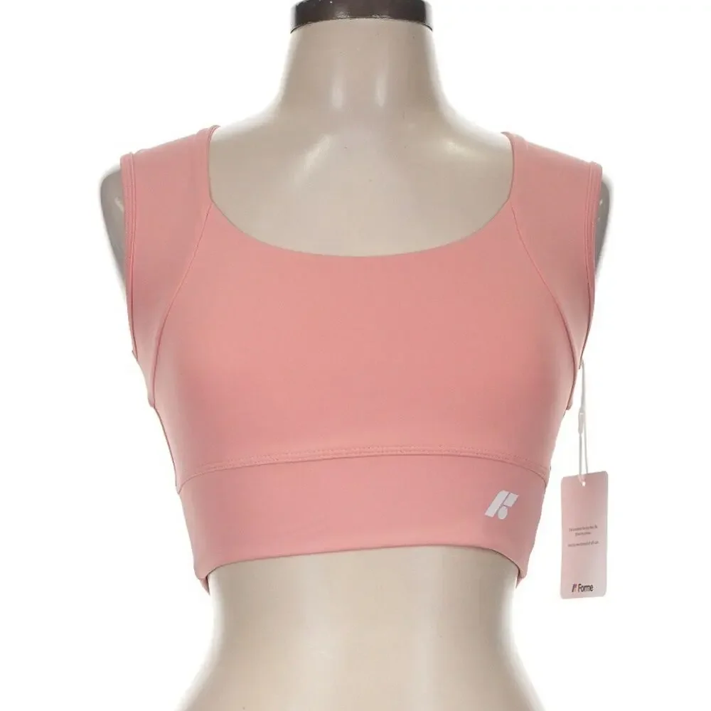 Forme Matching Activewear Set Pink Sports Bra/Yoga Pant High Rise Leggings M NWT